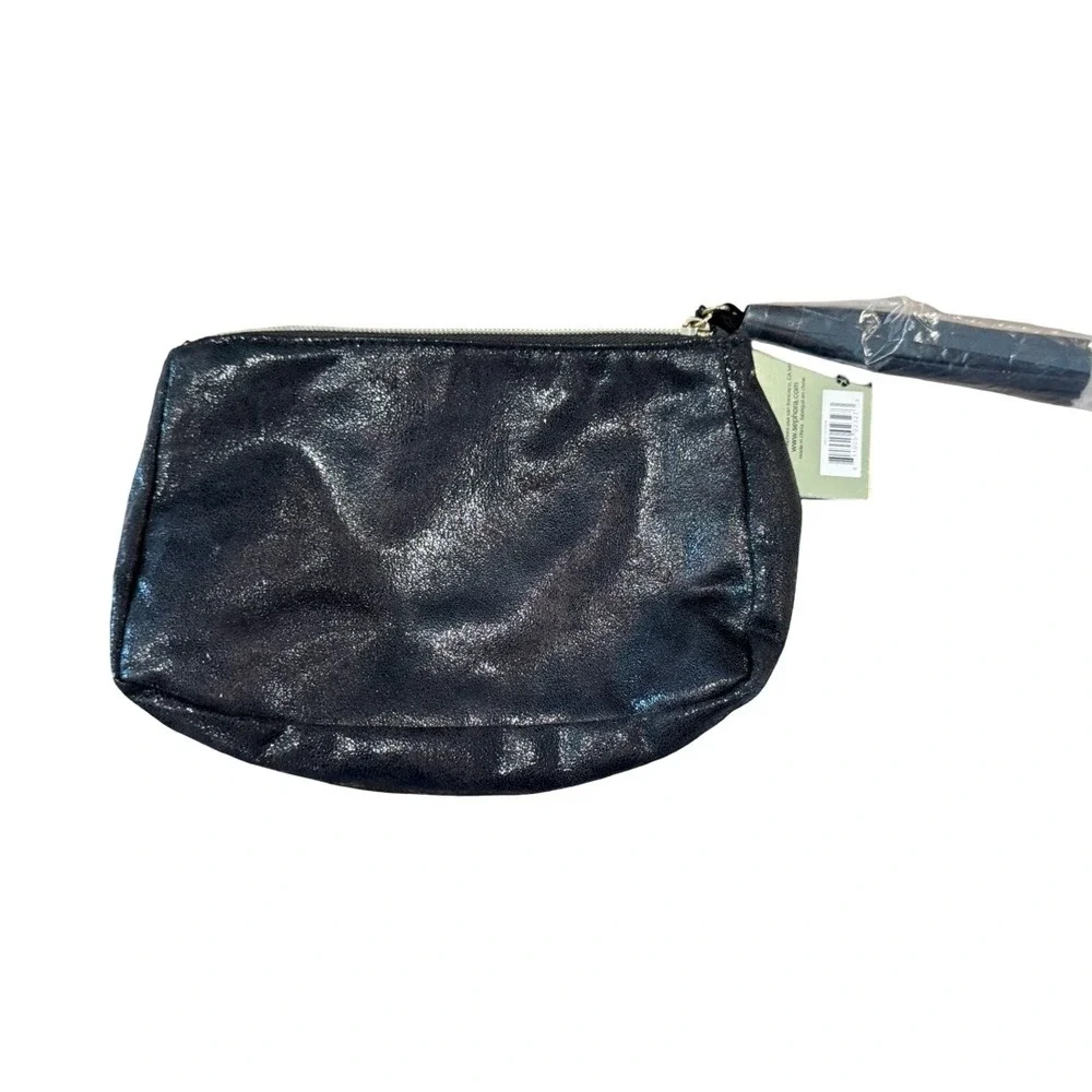 Sephora Black Metallic Objects of My Perfection Makeup Bag Wristlet Pouch NWT